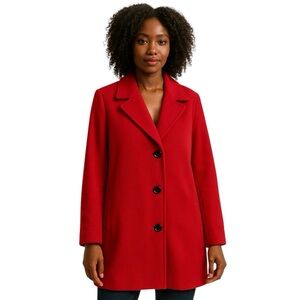 J Jill Red Size XL Wool Blend Peacoat